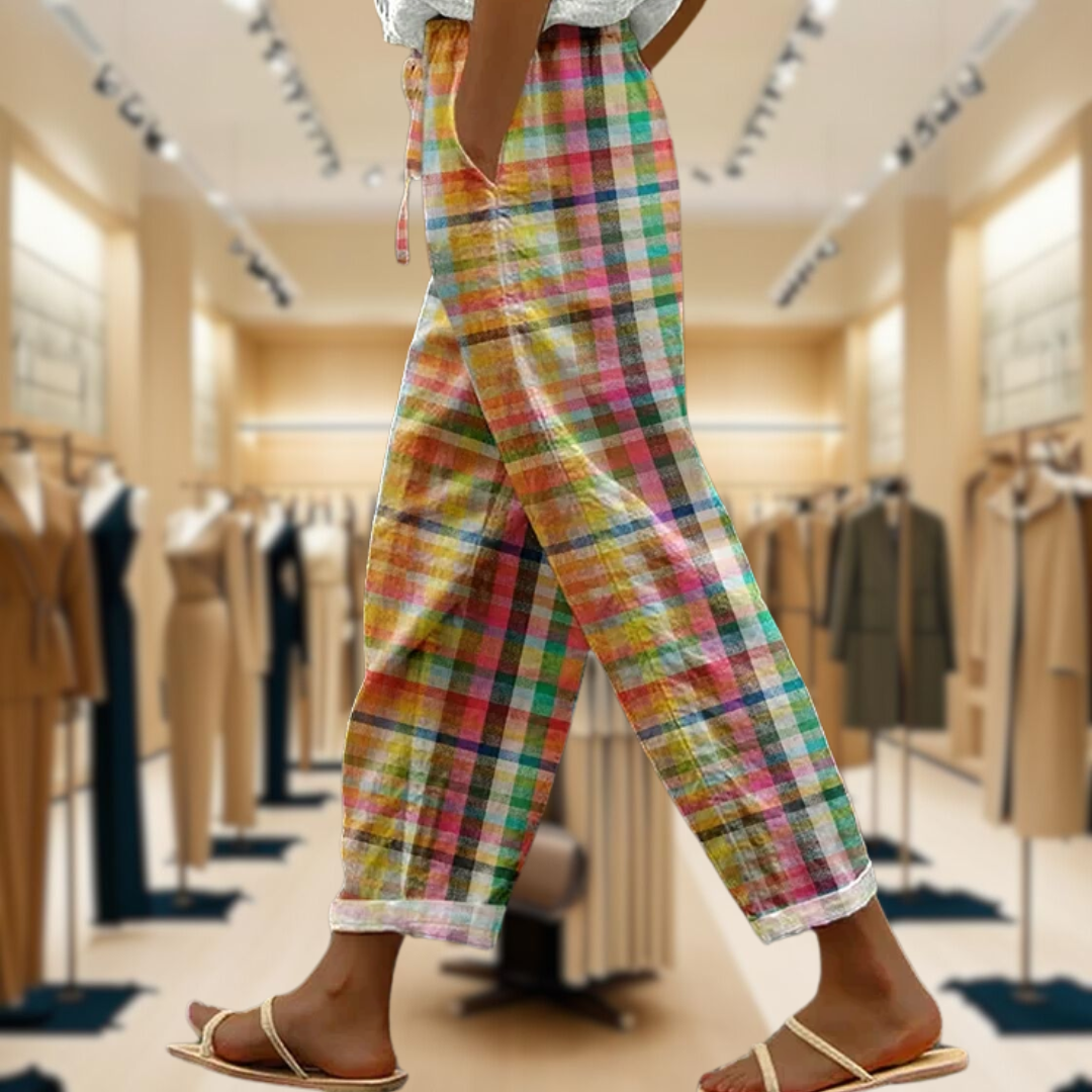 Michelle™ | Comfortable Checkered Pants