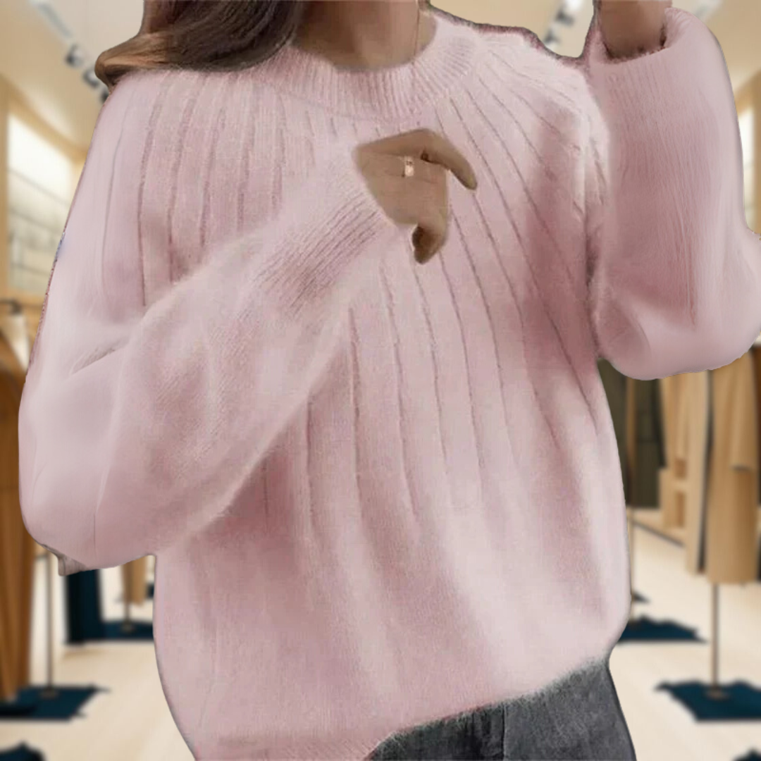 Caitlin™ | Stylish Ribbed Knit Sweater