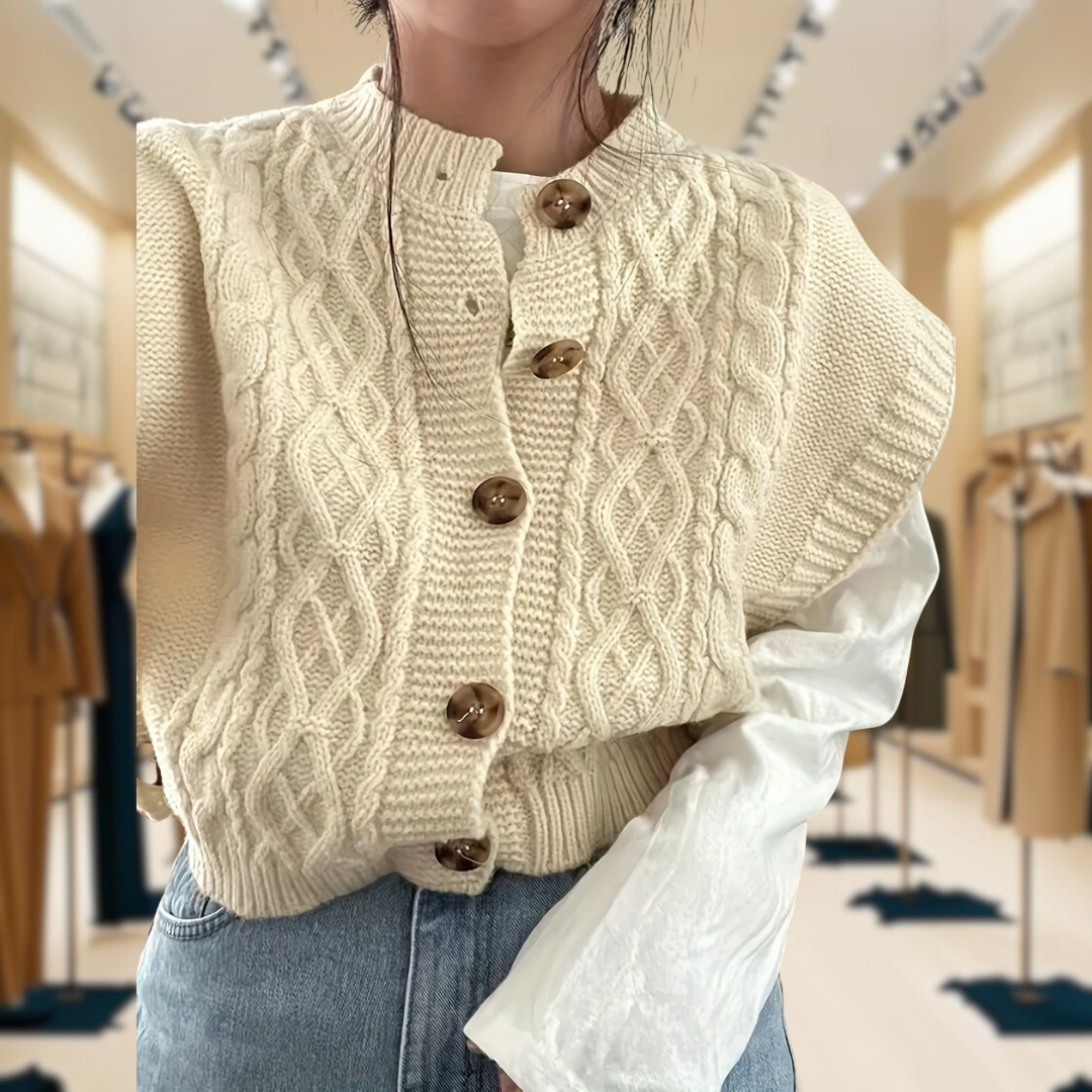 Trish™ - Vintage Button Knit Cardigan