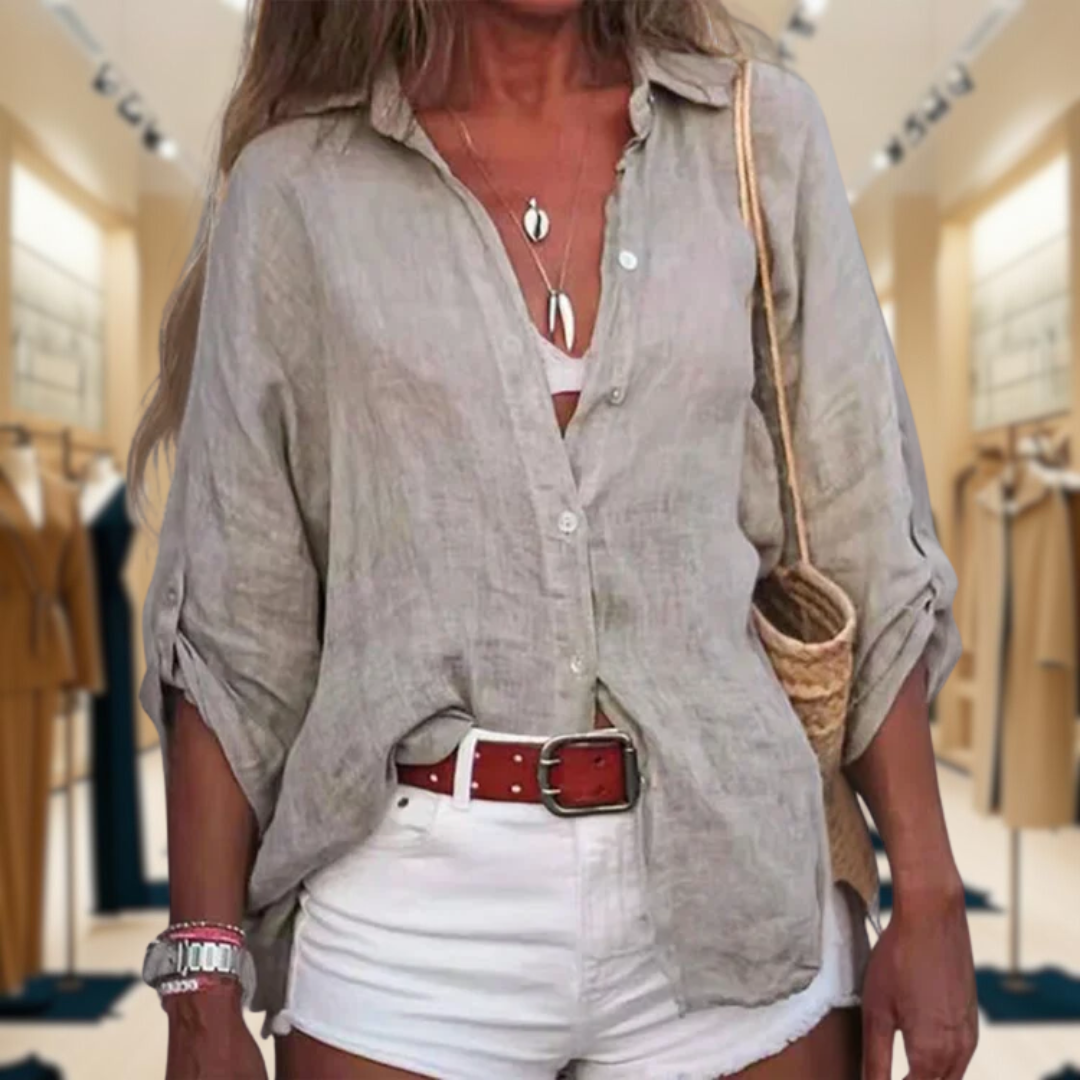 Alita┃Relaxed plain colored top