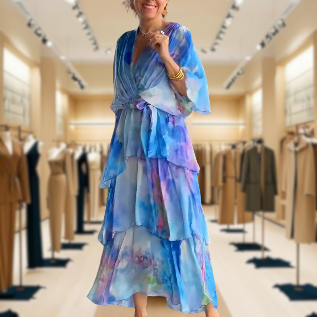 AVALANCHE™ | Elegant Multi-Colour Maxi Dress