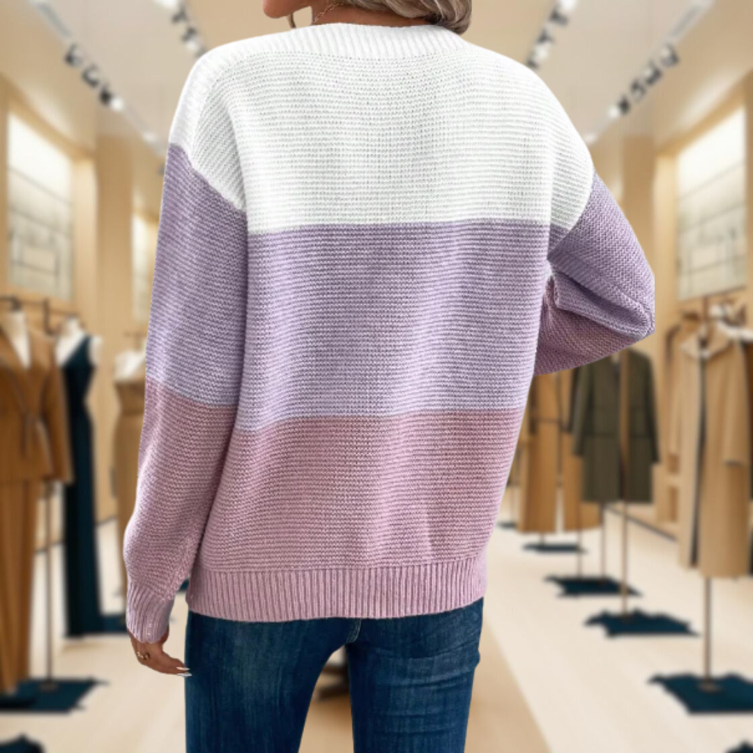 Kim™ | Elegant Tri-Colour Sweater
