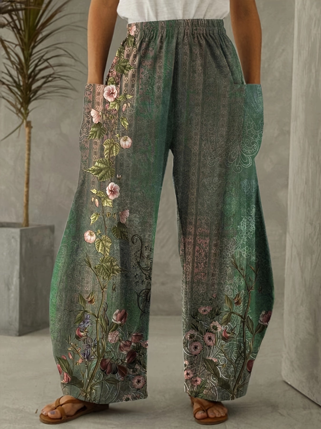Aliyah | Wide-Leg Floral Pants