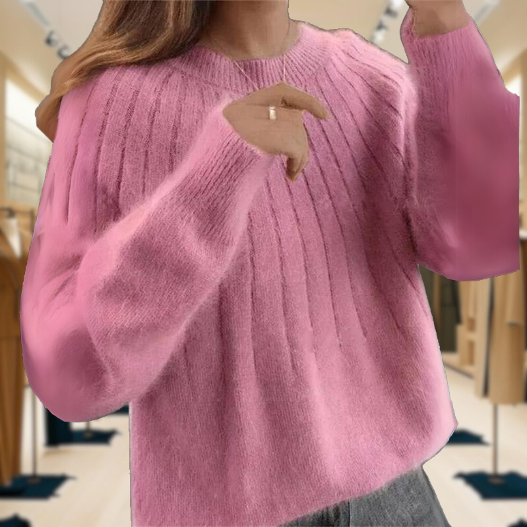 Caitlin™ | Stylish Ribbed Knit Sweater