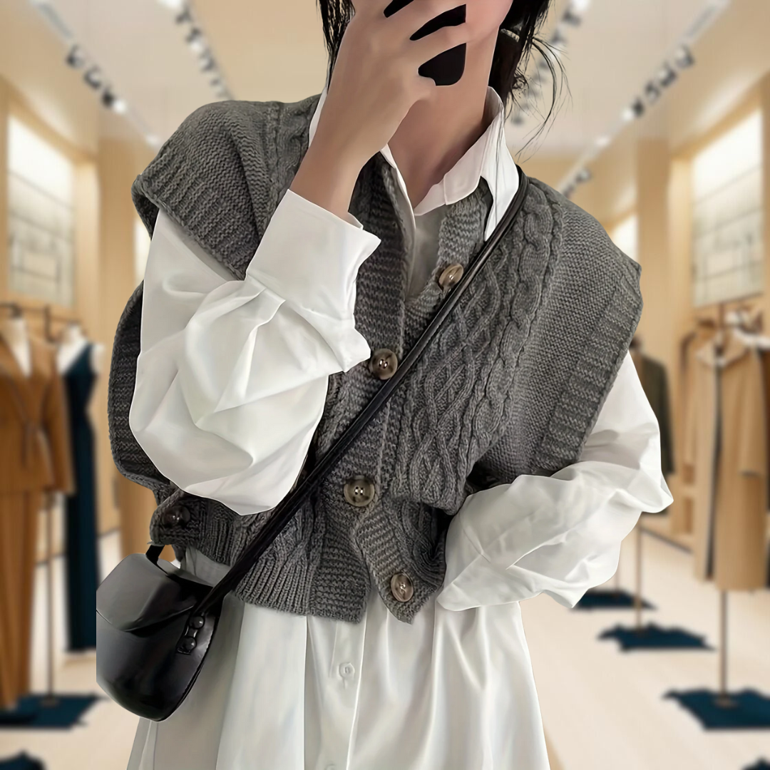 Trish™ - Vintage Button Knit Cardigan