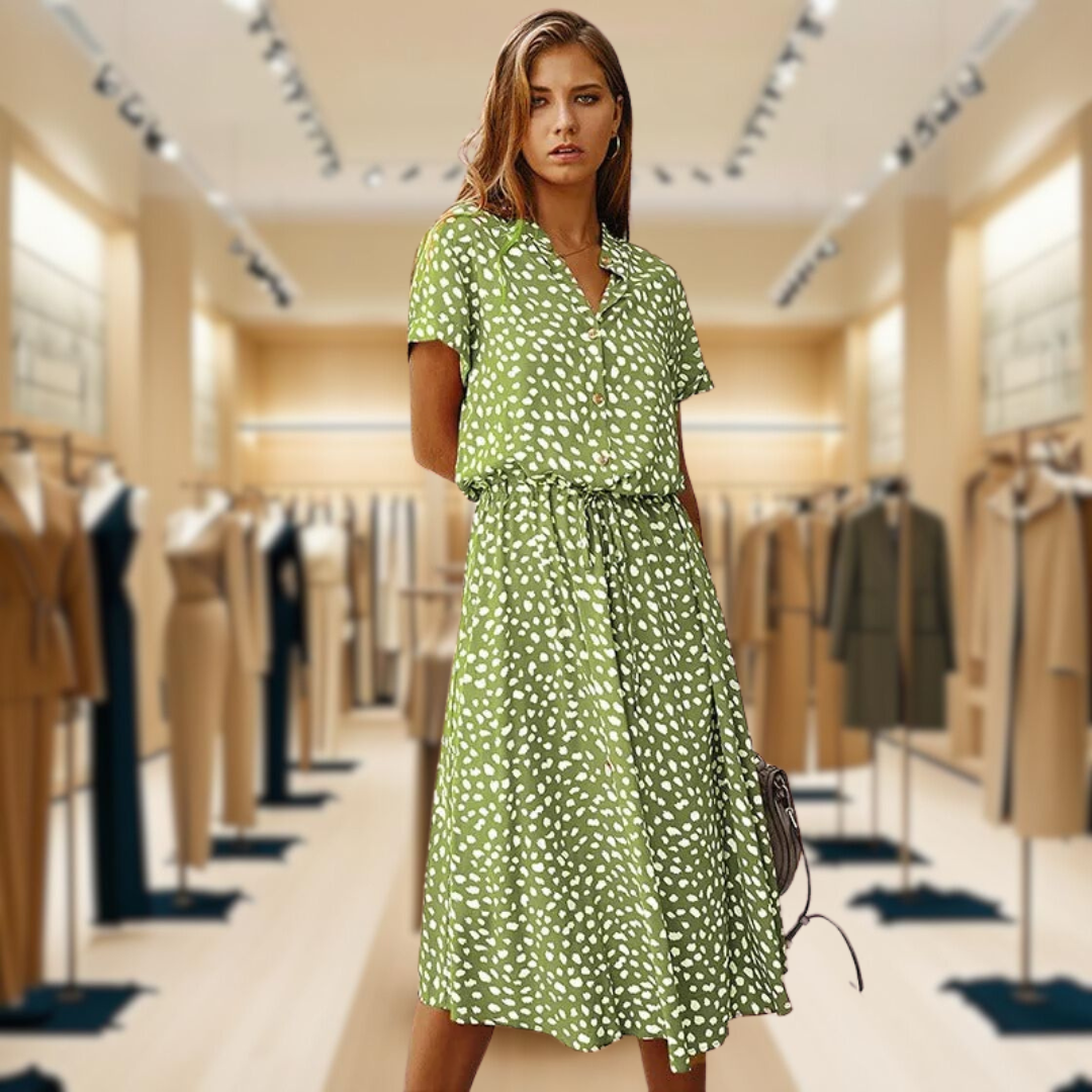 Madelina™ | Elegant Multi-Colour Summer Dress