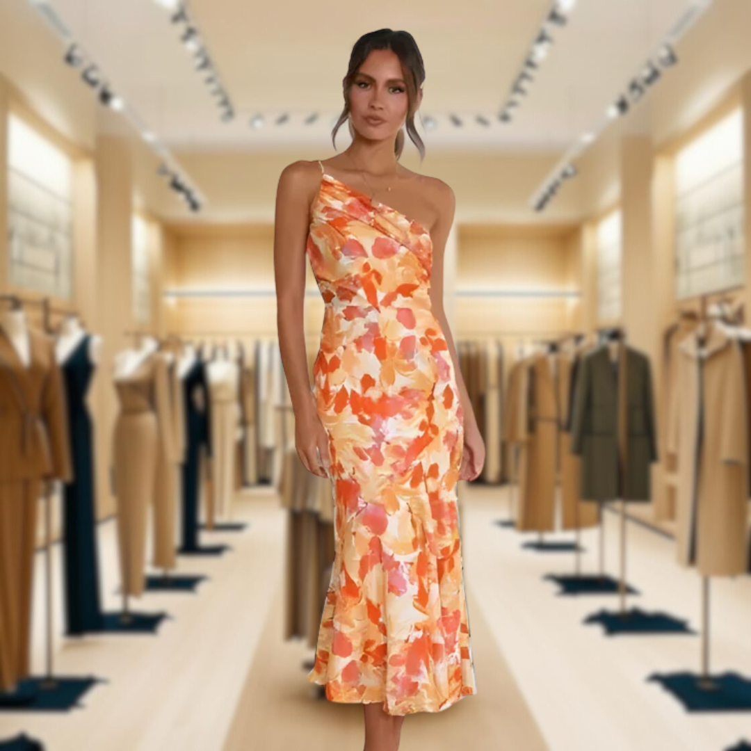 Eveline™ | One-Shoulder Flowy Summer Dress