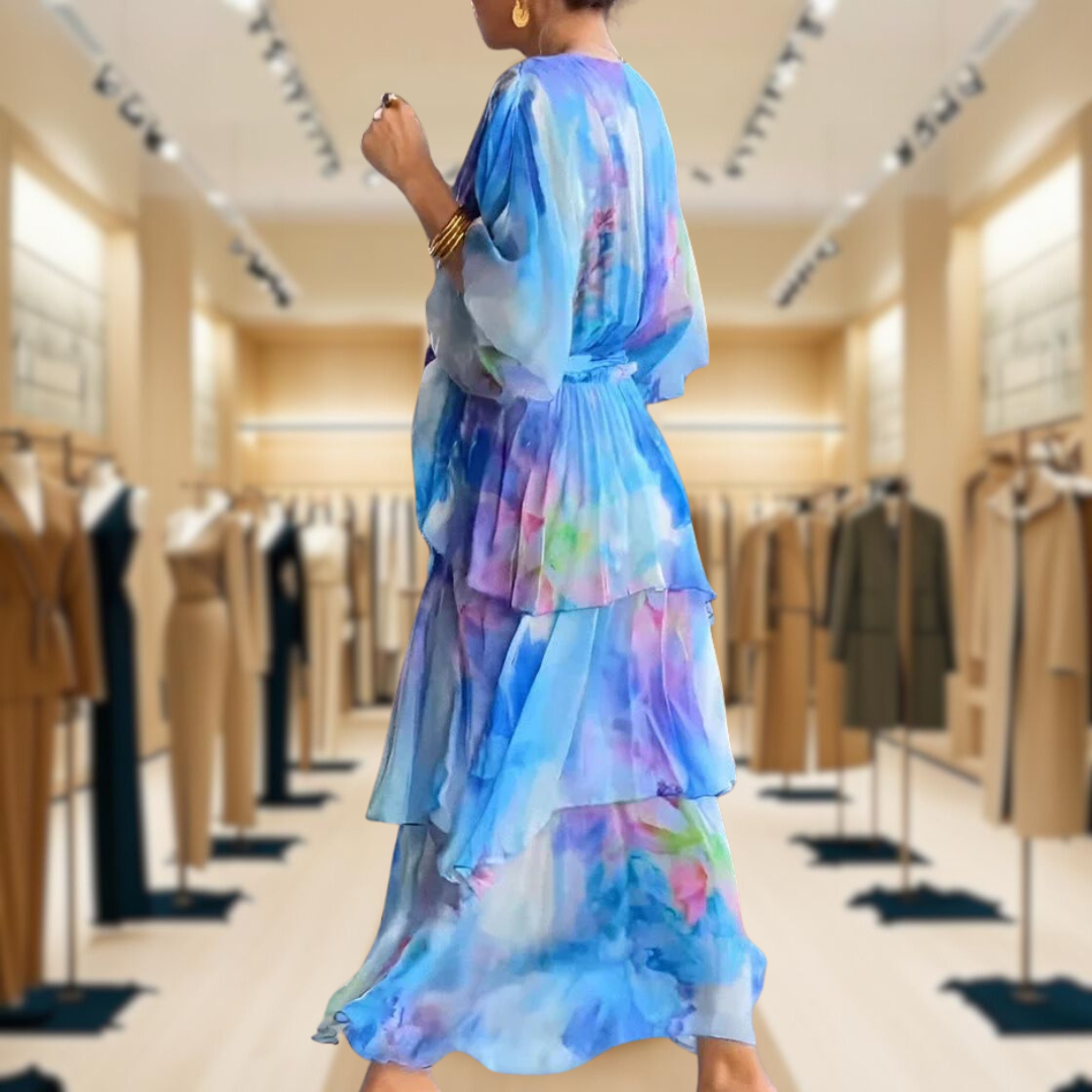 AVALANCHE™ | Elegant Multi-Colour Maxi Dress