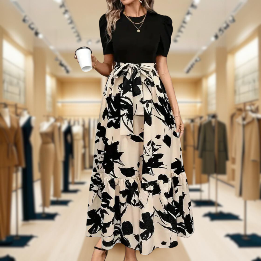 Astrid™ | Elegant Botanical Maxi Dress