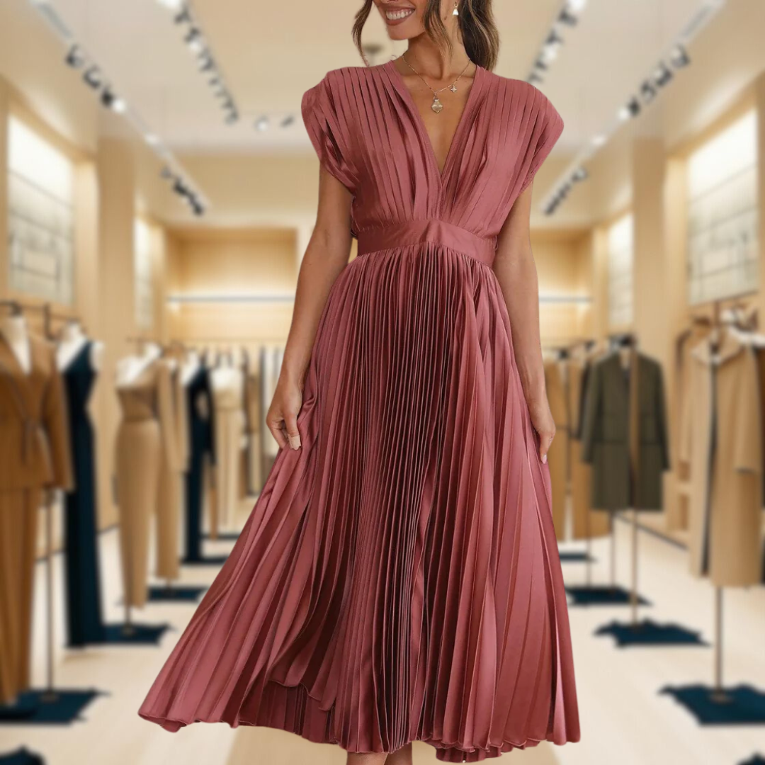 Ami™ | Chic Pleated Women's Dress