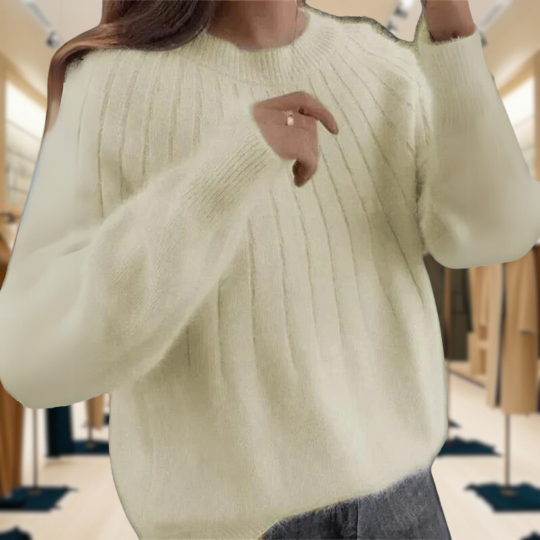 Caitlin™ | Stylish Ribbed Knit Sweater
