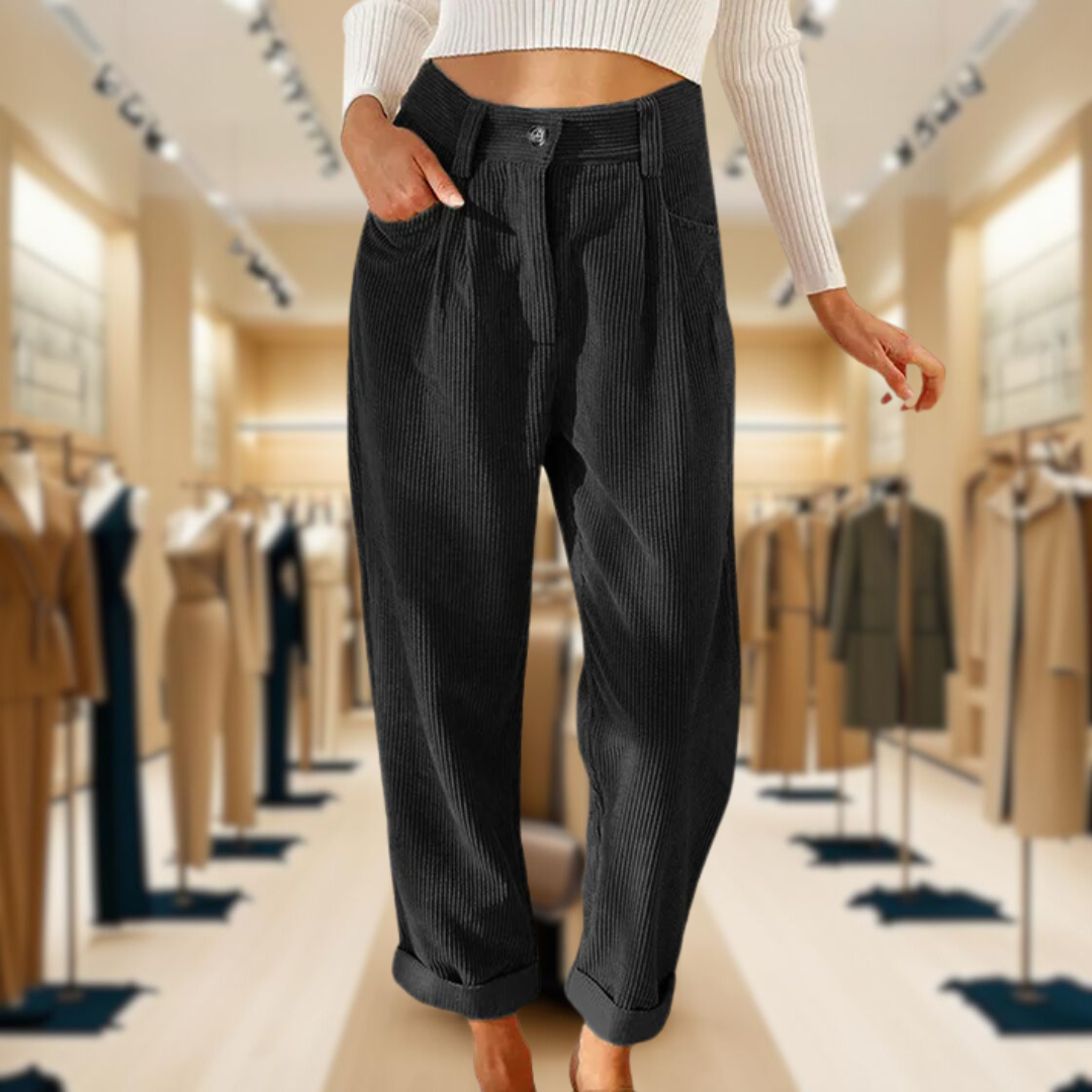 Mina™ | Comfortable High-Waist Corduroy Pants