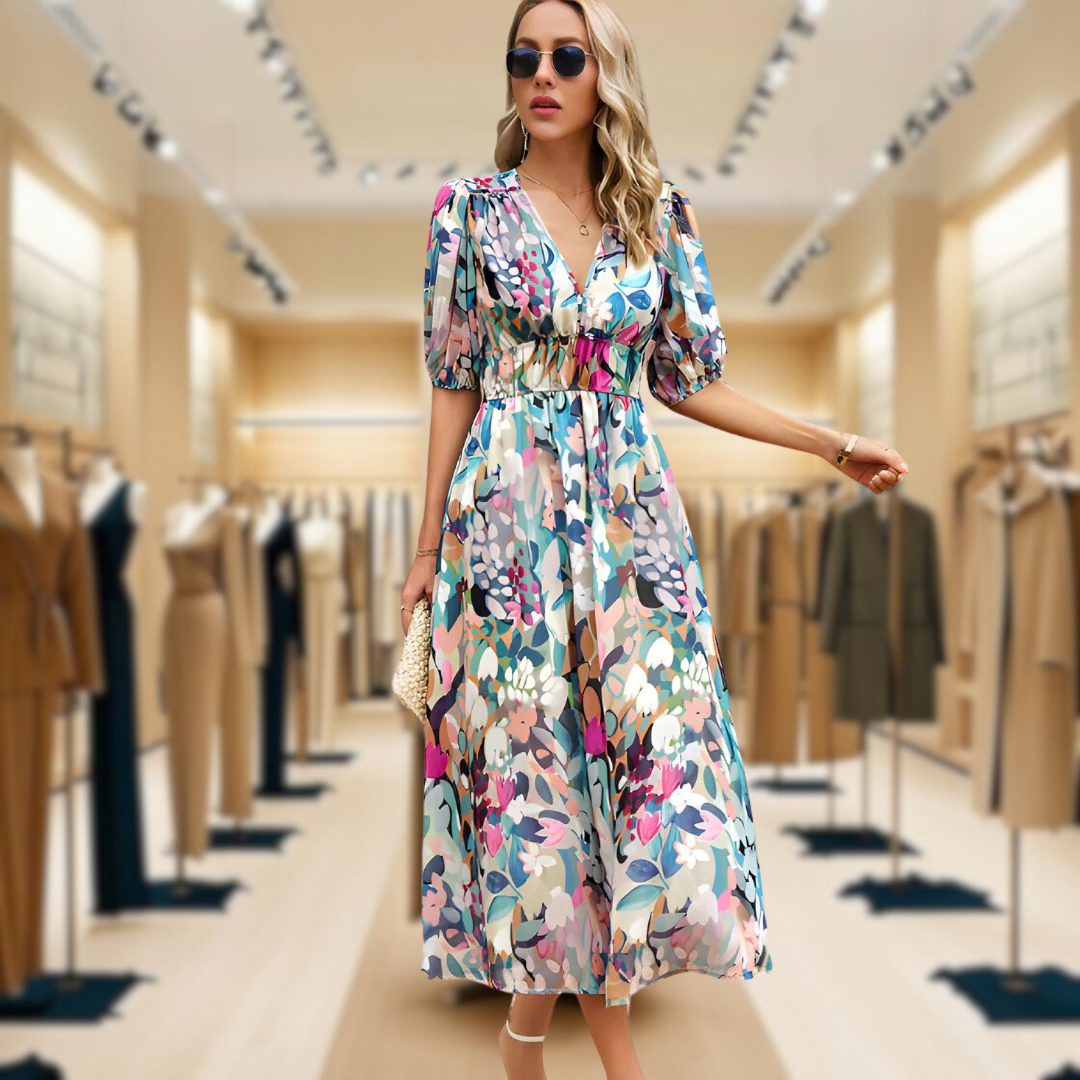 Alina™️ | Charming V-Neck Dress