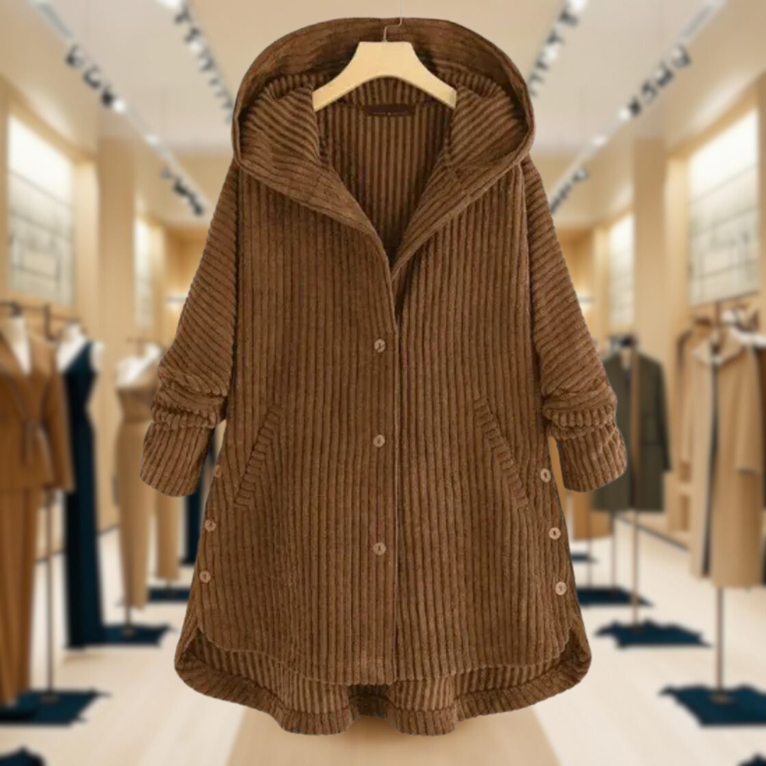 Mavis™ | Cozy Corduroy Hooded Coat