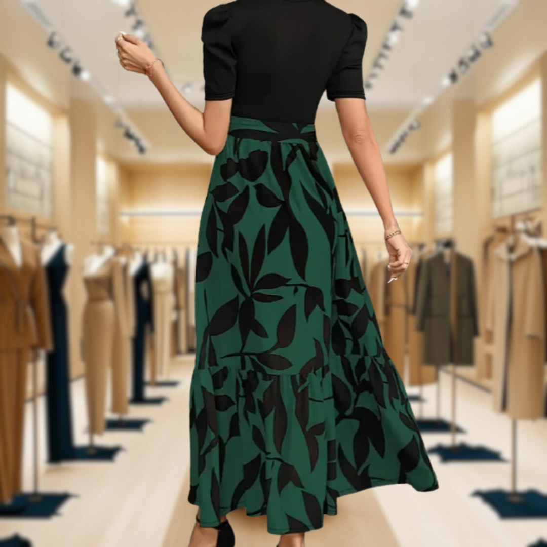 Astrid™ | Elegant Botanical Maxi Dress