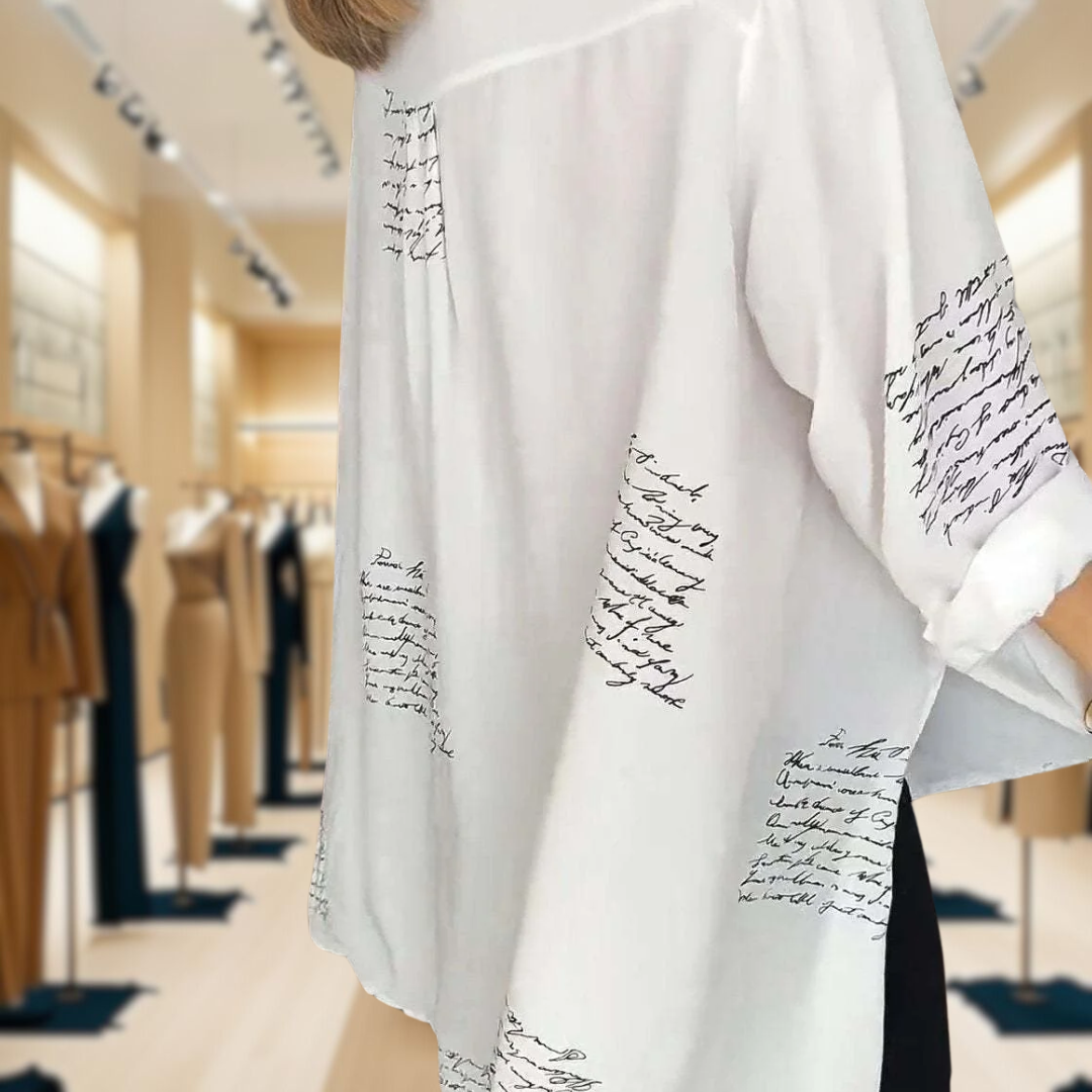 Tiemona | Script Button-Up Shirt