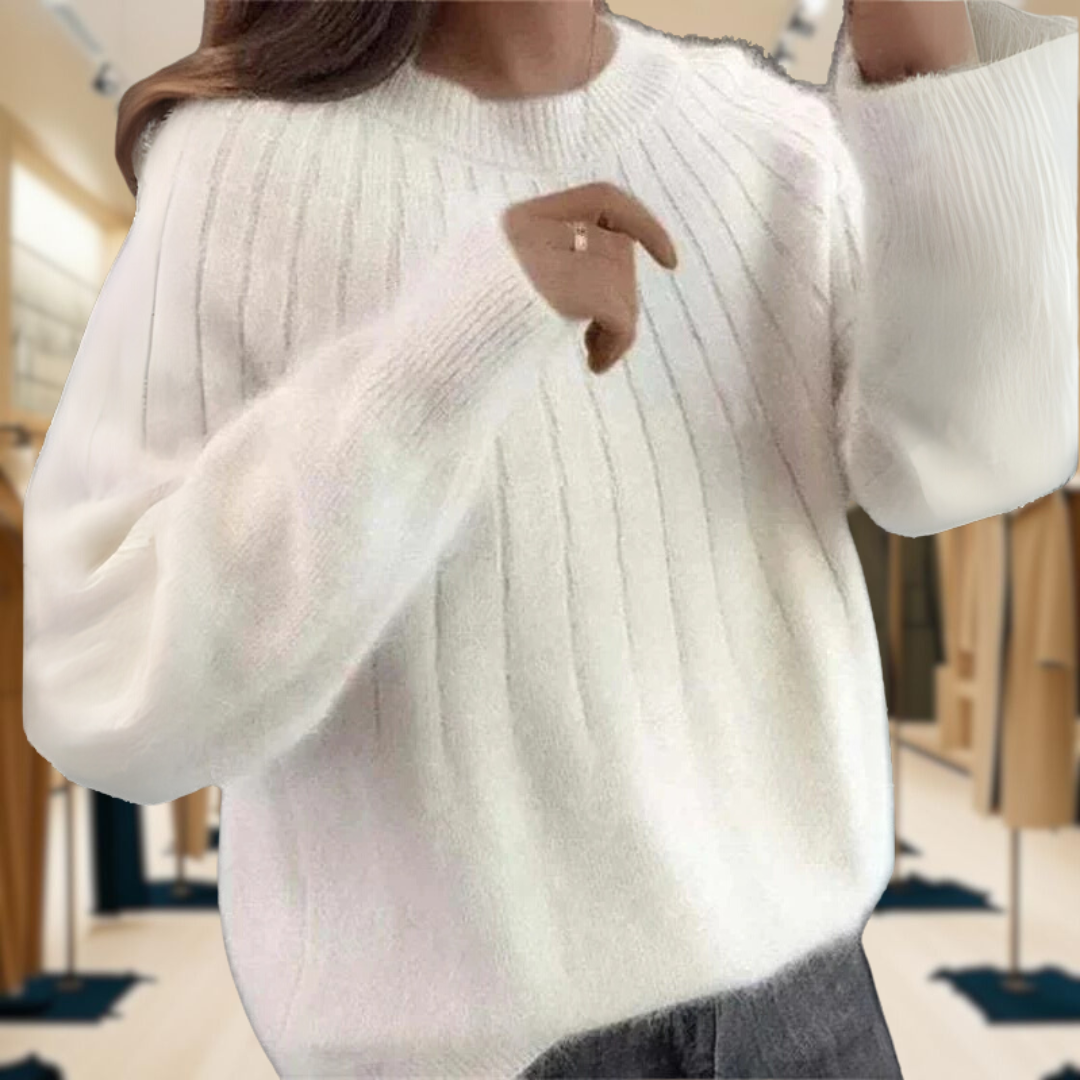 Caitlin™ | Stylish Ribbed Knit Sweater
