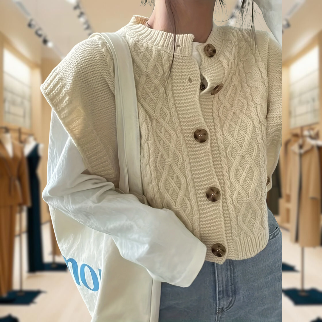 Trish™ - Vintage Button Knit Cardigan