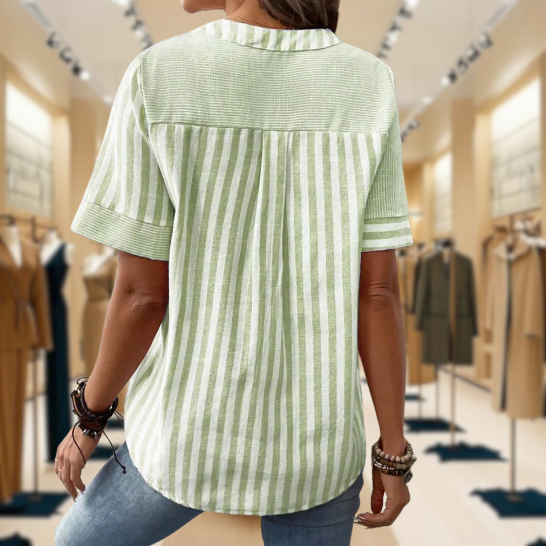 Lila | Soft Striped Blouse