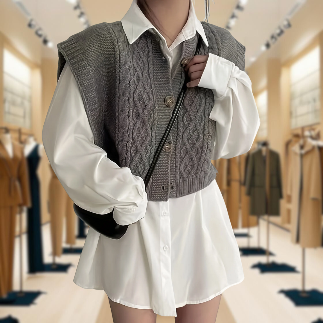 Trish™ - Vintage Button Knit Cardigan