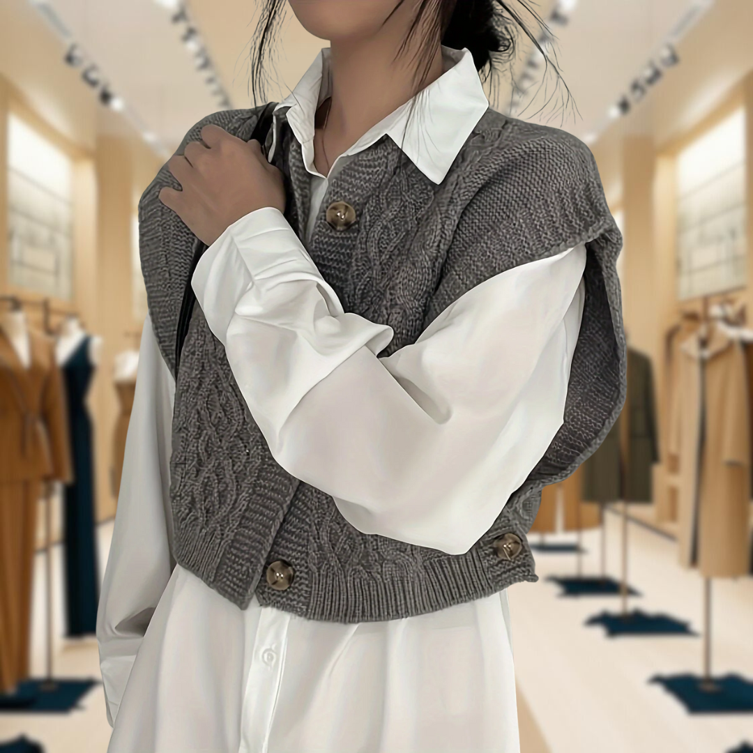 Trish™ - Vintage Button Knit Cardigan
