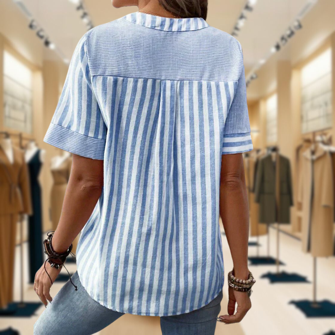 Lila | Soft Striped Blouse