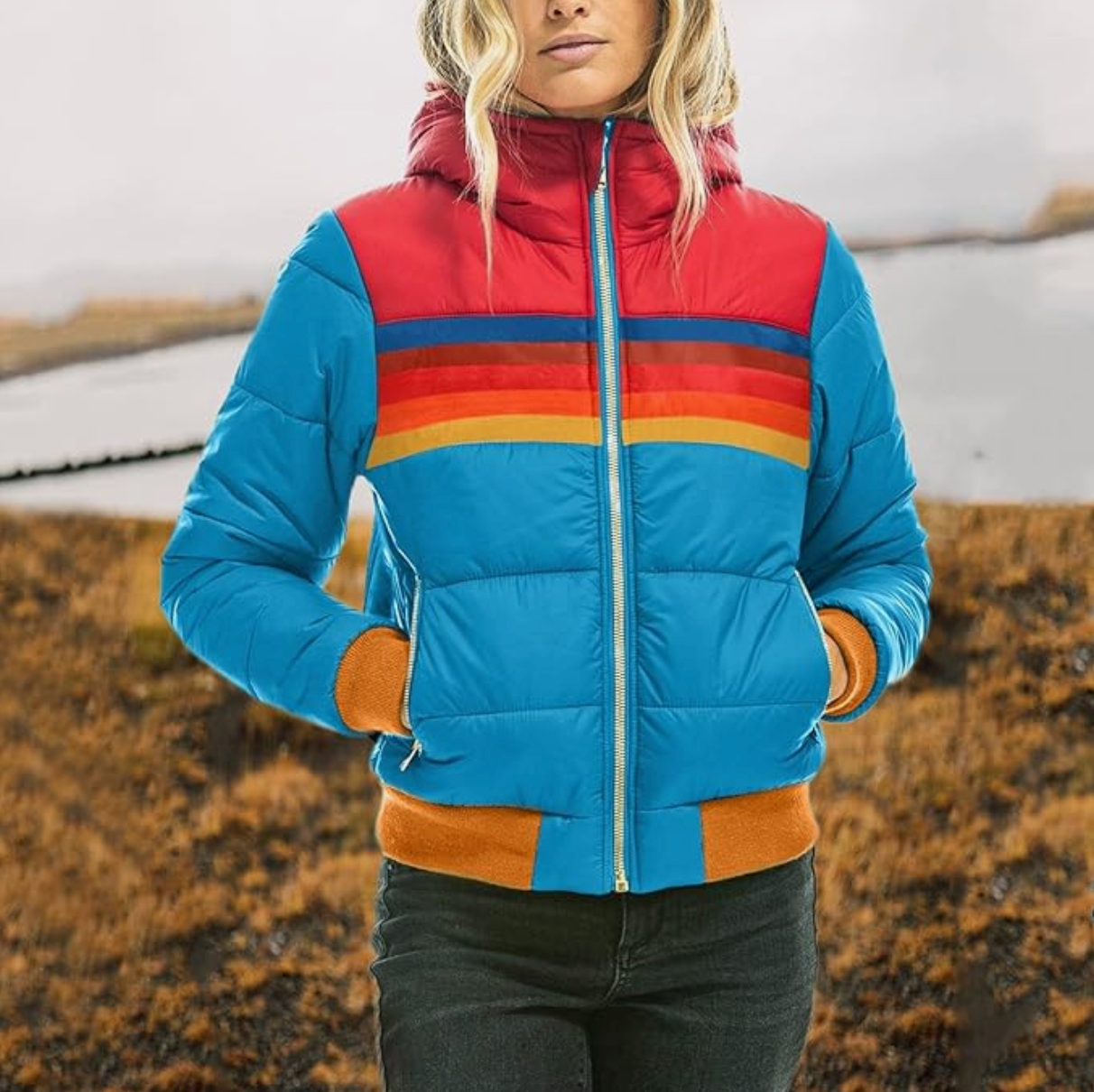 Elaine - Chic Retro-Style Hooded Jacket