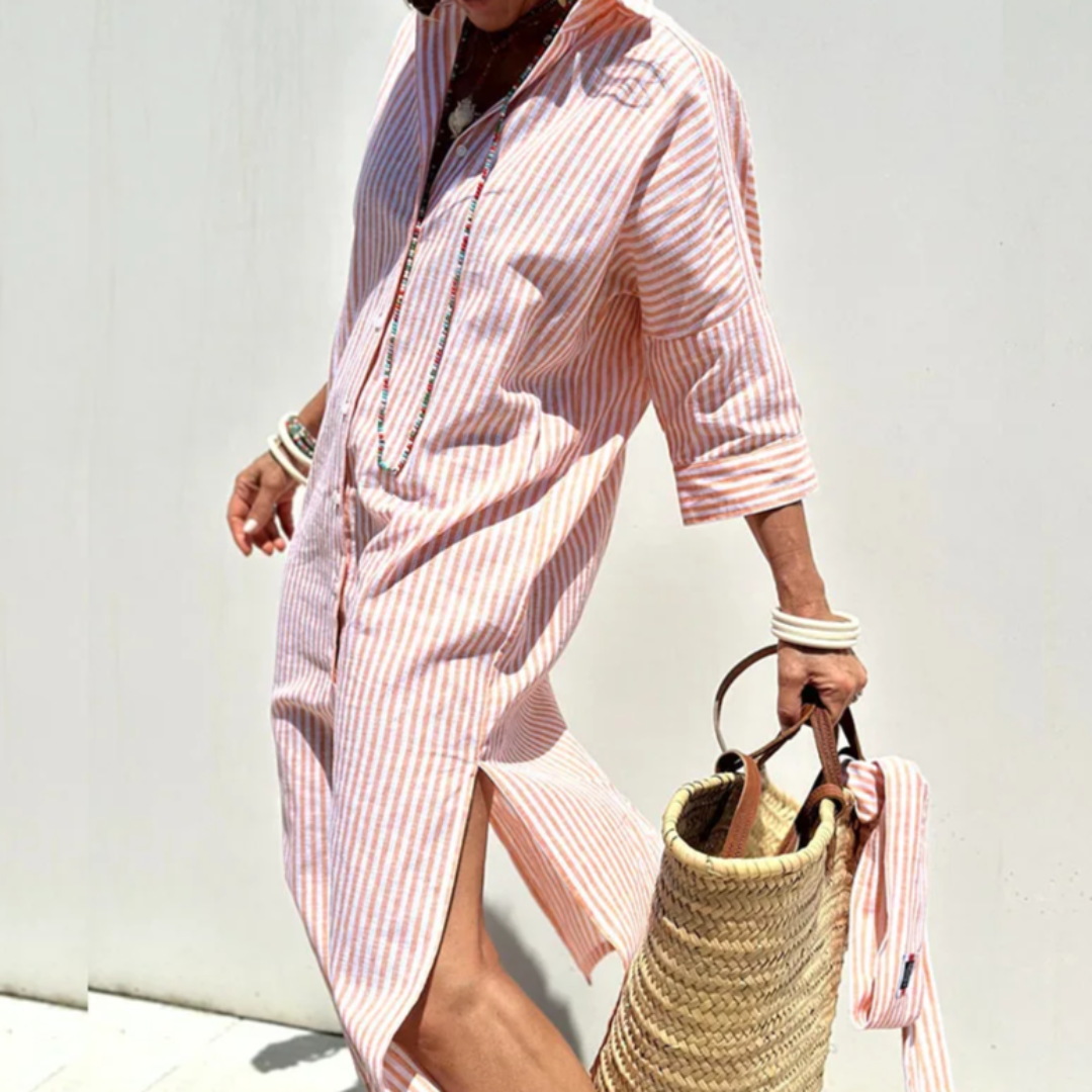 NOVERA™ | Elegant striped shirt dress Success