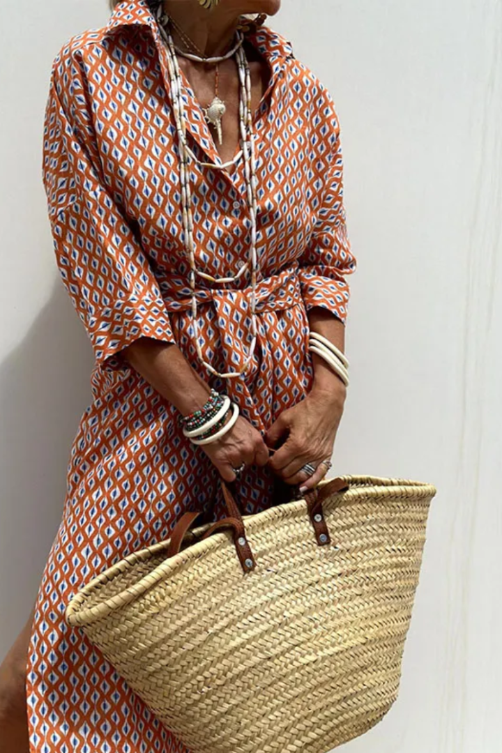 NOVERA™ | Elegant striped shirt dress Success