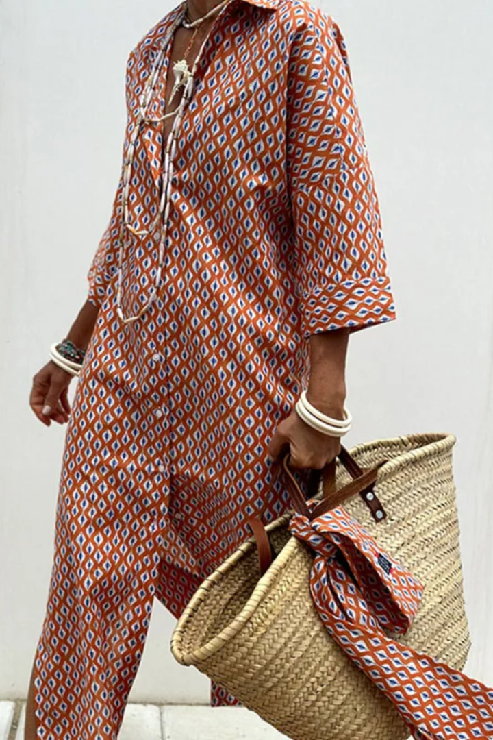 NOVERA™ | Elegant striped shirt dress Success