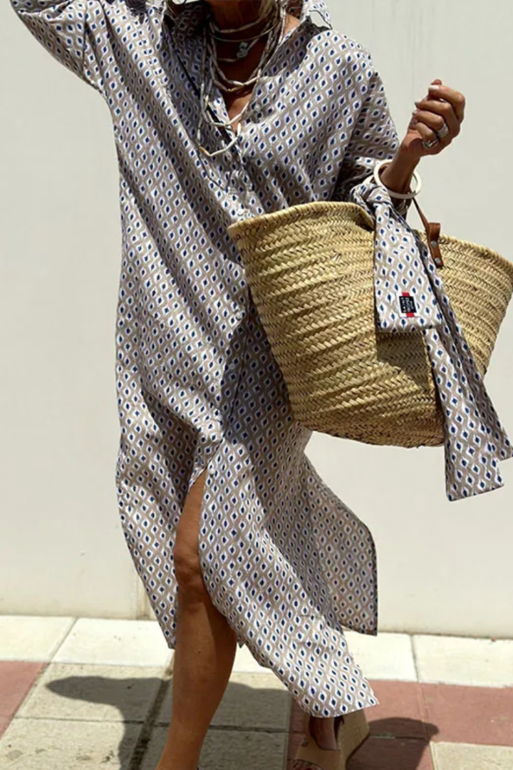 NOVERA™ | Elegant striped shirt dress Success