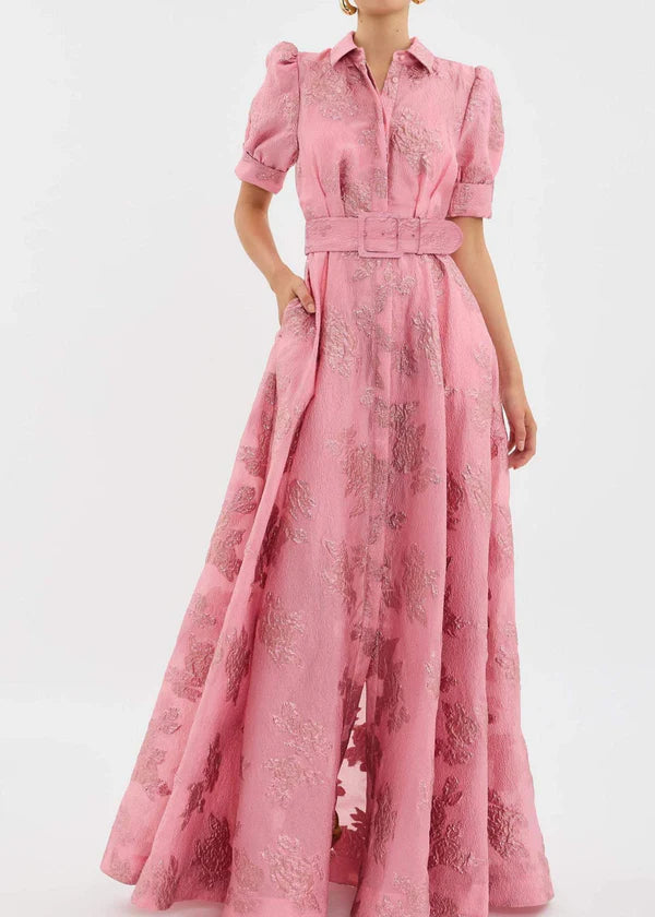 Annmarie™ | Elegant Short Puff Sleeve Dress