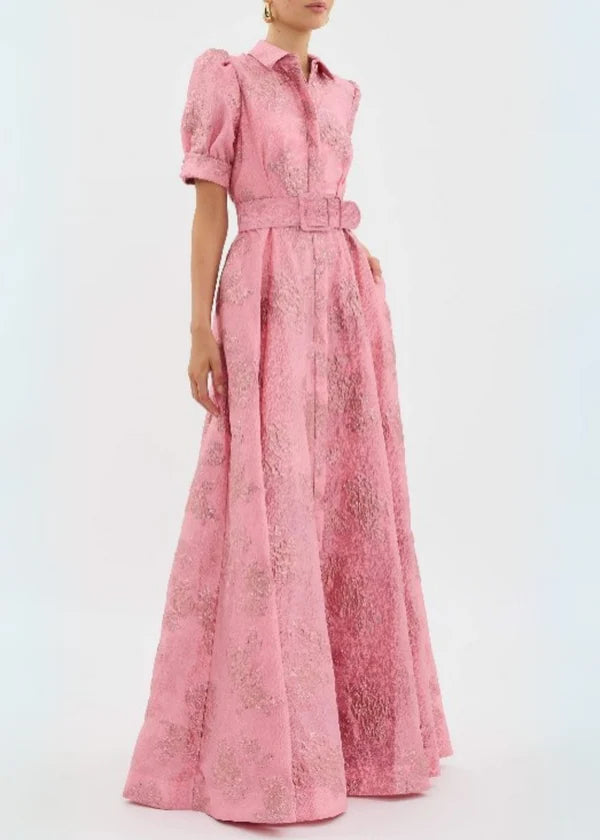 Annmarie™ | Elegant Short Puff Sleeve Dress