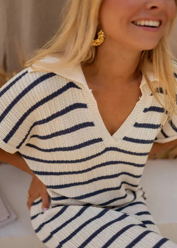 Tamara™ | Stylish Dress with Refined Stripe Pattern