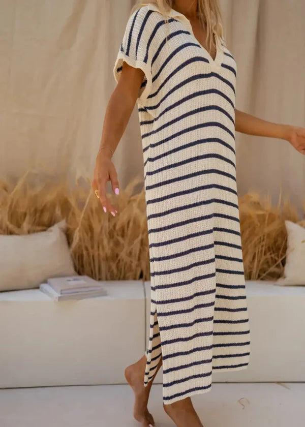 Tamara™ | Stylish Dress with Refined Stripe Pattern