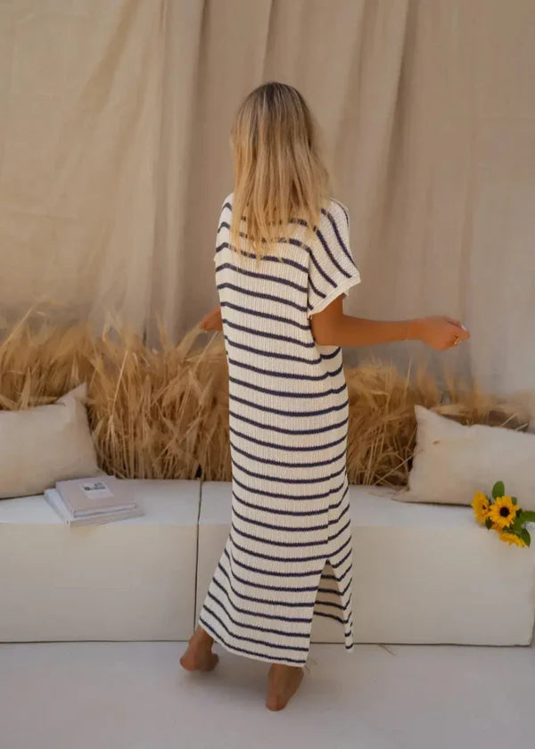 Tamara™ | Stylish Dress with Refined Stripe Pattern