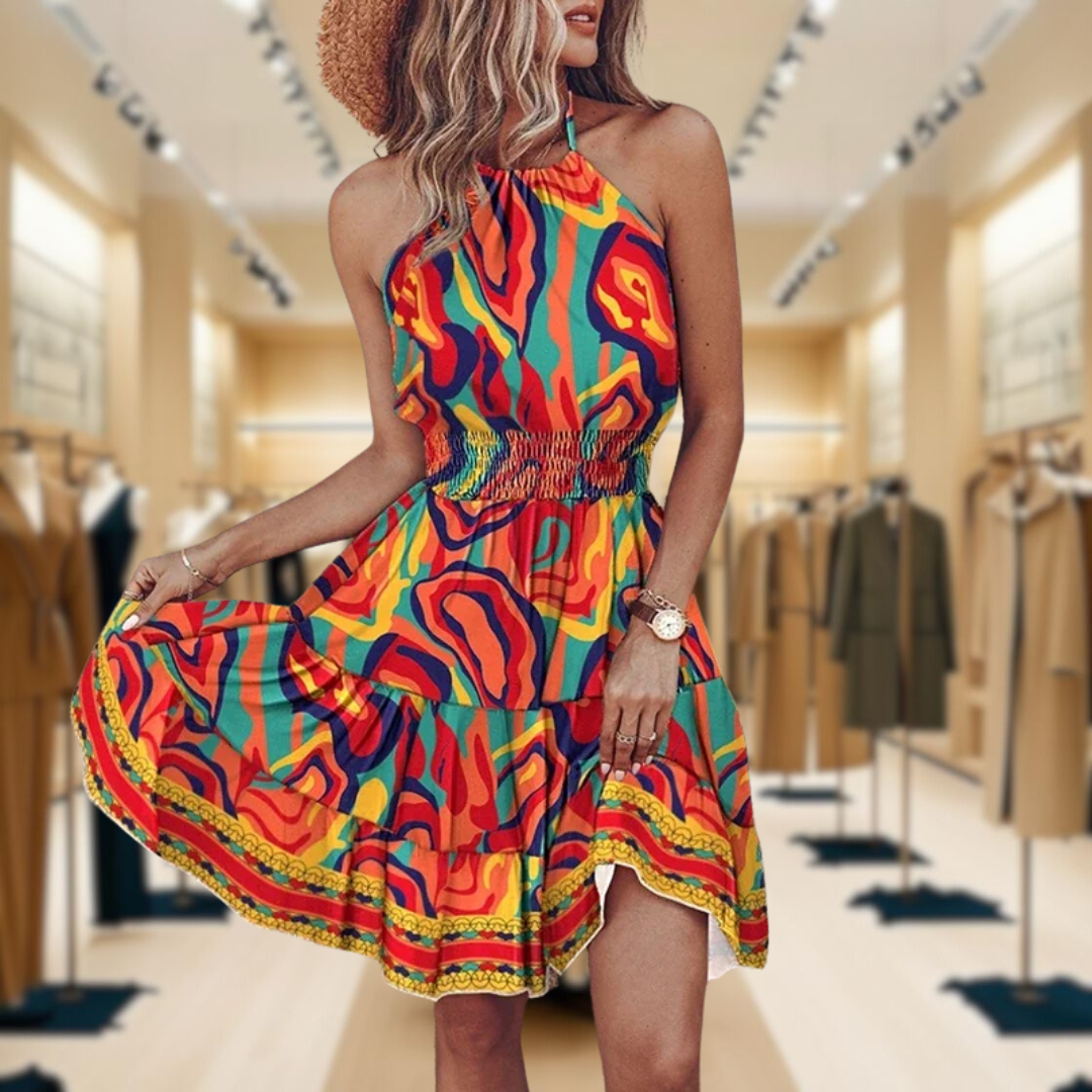 Angela™ - Chic Halter Dress