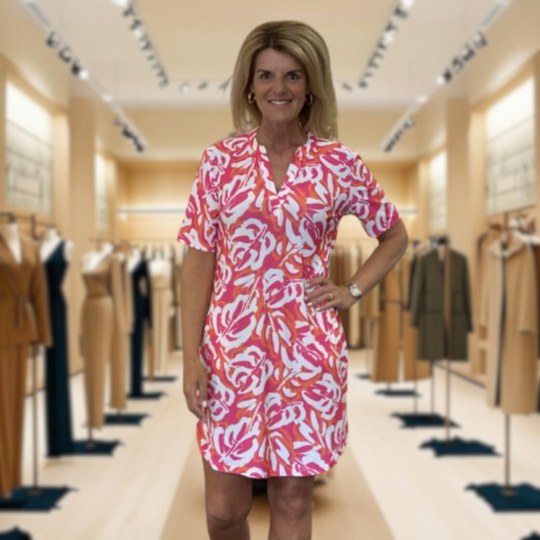 Elva™ | Vibrant V-Neck Dress