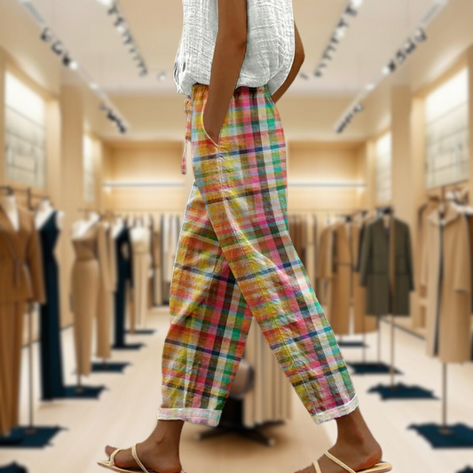 Michelle™ | Comfortable Checkered Pants
