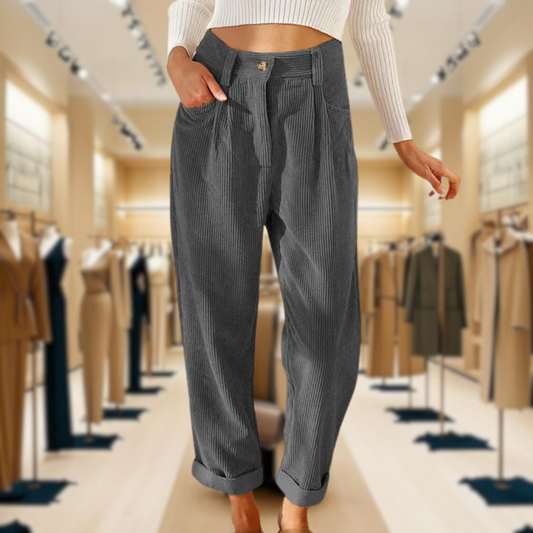 Mina™ | Comfortable High-Waist Corduroy Pants