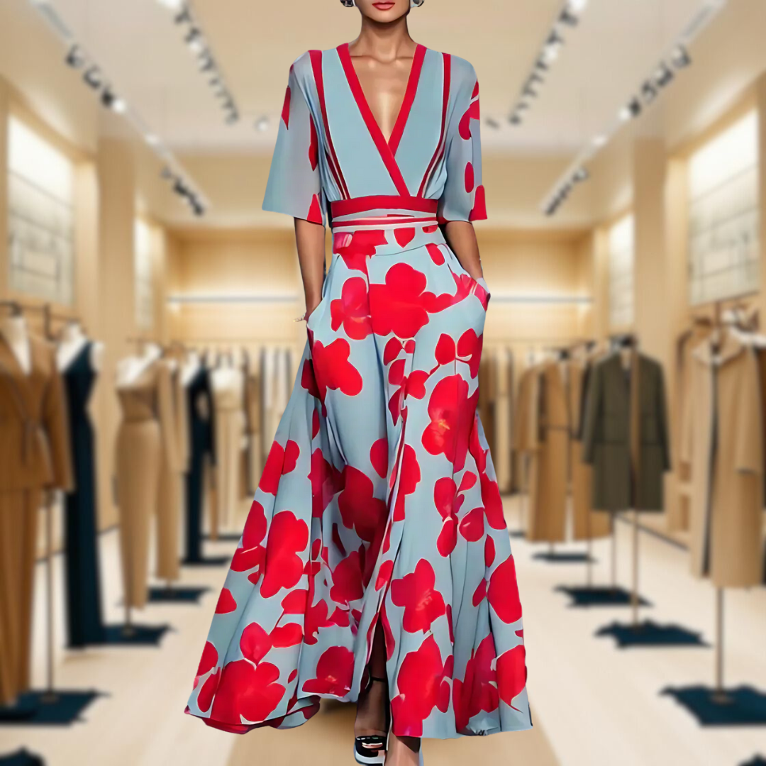 Elise™ | Elegant Floral Wrap Dress