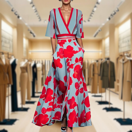 Elise™ | Elegant Floral Wrap Dress