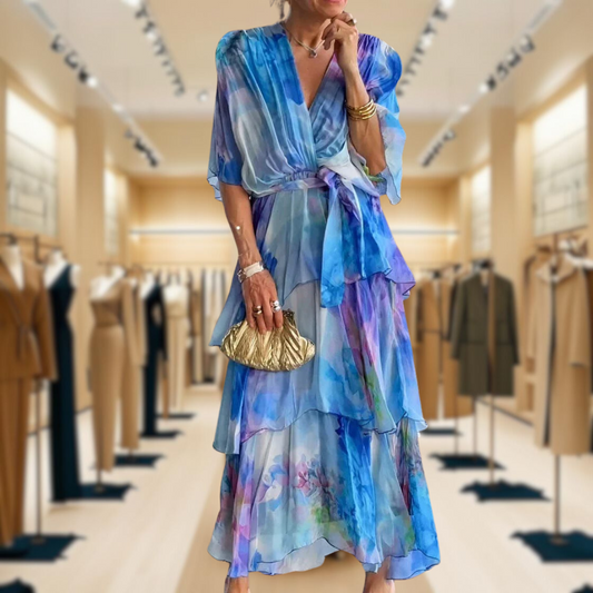 AVALANCHE™ | Elegant Multi-Colour Maxi Dress