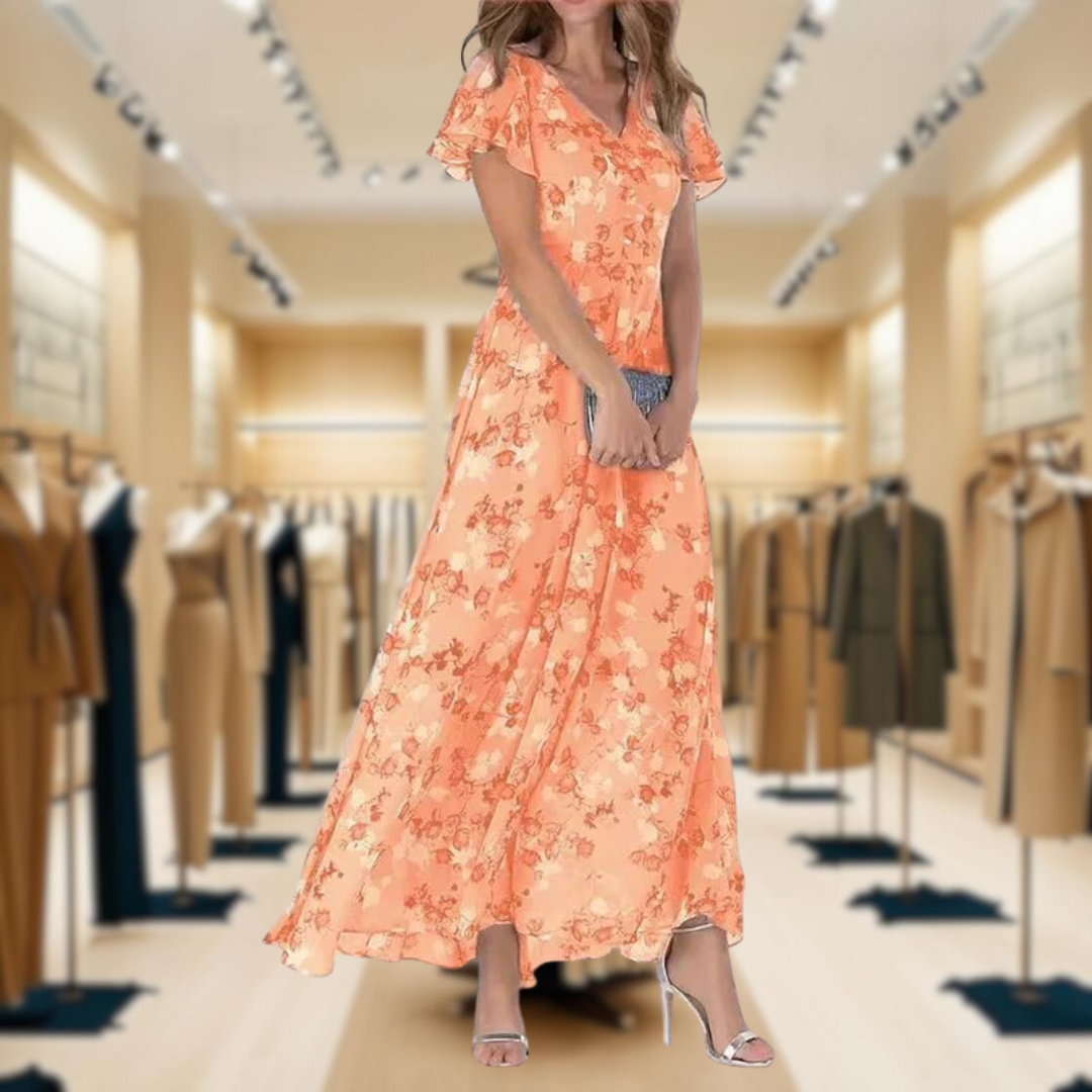 Ellis | Glamorous Tummy-Covering Maxi Dress