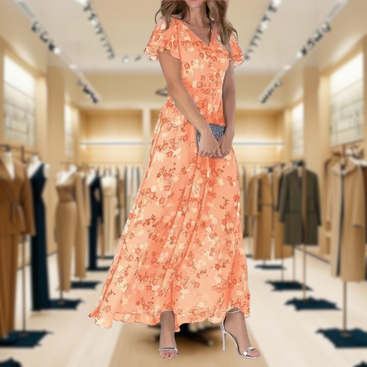 Ellis | Glamorous Tummy-Covering Maxi Dress