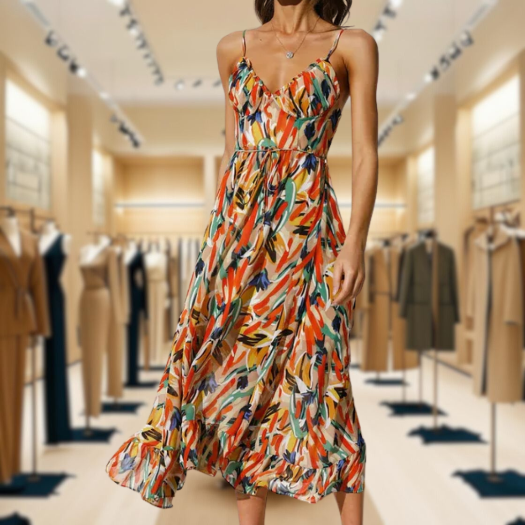 Scarlett™ | Beauty with Elegant Print Dress