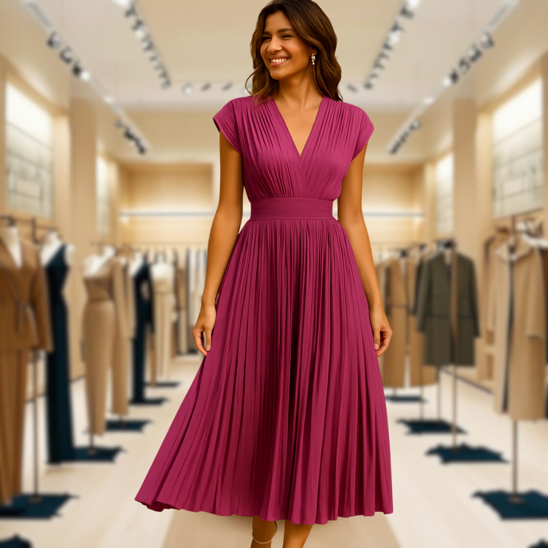 Elvira™ | Elegant Pleated Summer Dress