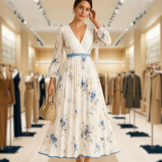 Cécile™ | Exquisite Floral Elegance Maxi Dress