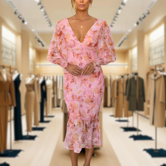 Brenda™ | Elegant Chic Floral Dress