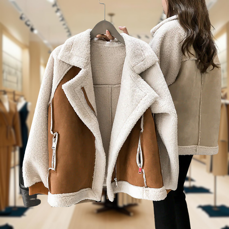 Erin ™ | Stylish Faux Shearling Zip-Up Jacket